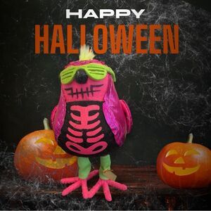 PSYCHEDELIC HALLOWEEN BIRD‎